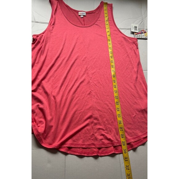 NWT LuLaRoe TANK TOP Solid Coral Pink Sleeveless Plus Size 3XL Casual - Picture 8 of 8
